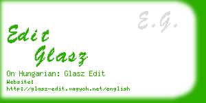 edit glasz business card